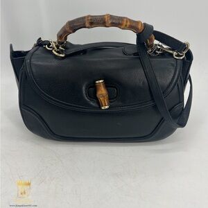 🖤SOLD🖤Gucci top handle bamboo leather shoulder bag